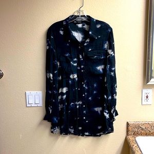 Zara black Tie Dye Feminina Blouse